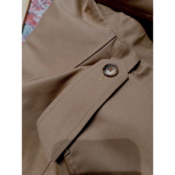 Men's Nordstrom Tan Trench Coat With Wool Blend Zipout Lining Size 46R - Picture 11 of 14
